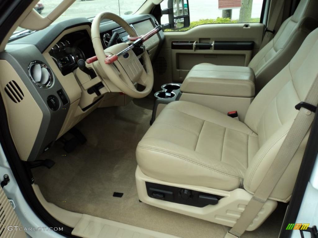 Camel Interior 2008 Ford F250 Super Duty Lariat Crew Cab 4x4 Photo #48748503
