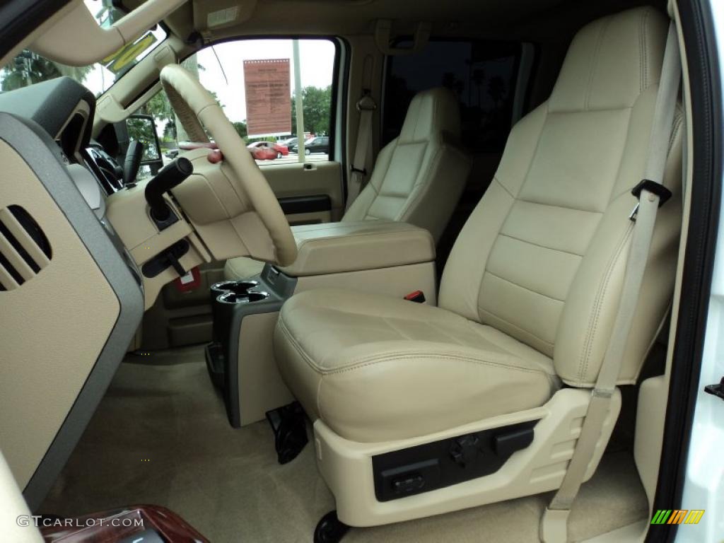 Camel Interior 2008 Ford F250 Super Duty Lariat Crew Cab 4x4 Photo #48748515