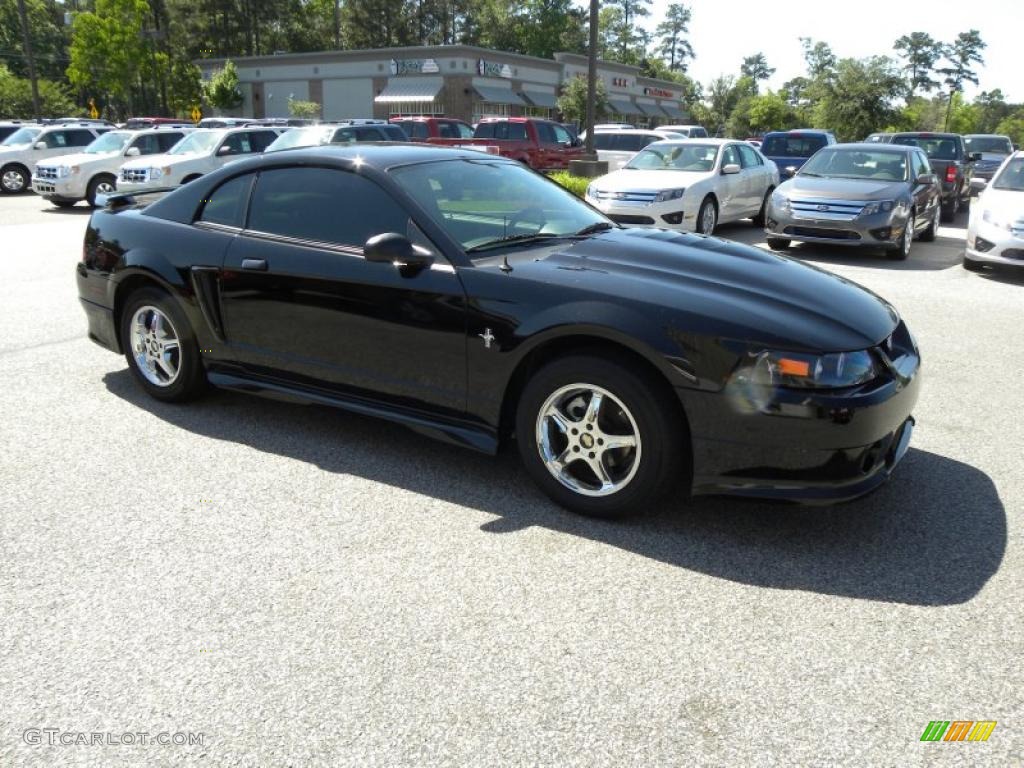 2003 Mustang V6 Coupe - Black / Medium Graphite photo #1