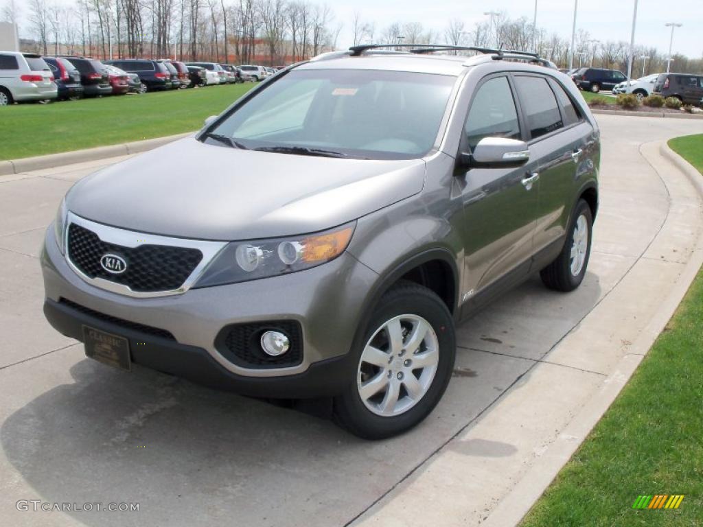 Titanium Silver 2011 Kia Sorento LX AWD Exterior Photo #48750381