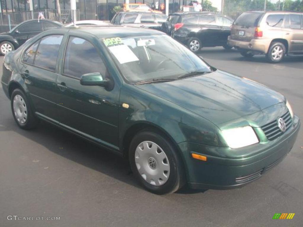 1999 Jetta GL Sedan - Bright Green Pearl / Black photo #1