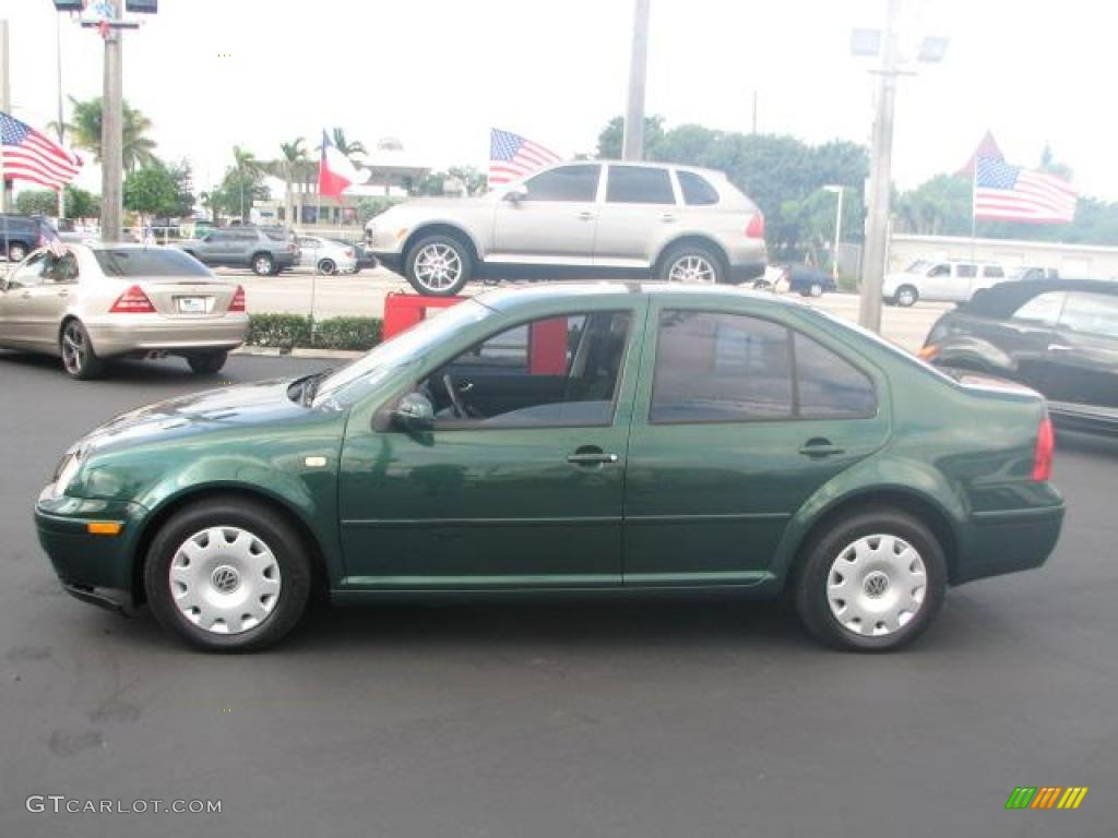 1999 Jetta GL Sedan - Bright Green Pearl / Black photo #6