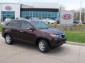 2011 Dark Cherry Kia Sorento LX  photo #1