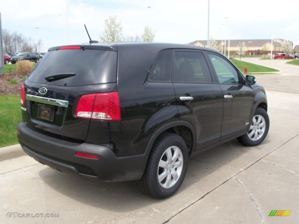 2011 Sorento LX AWD - Ebony Black / Gray photo #3