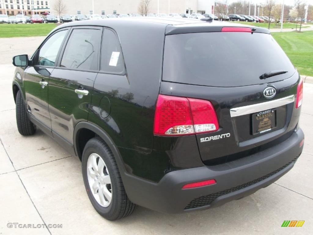 2011 Sorento LX AWD - Ebony Black / Black photo #6