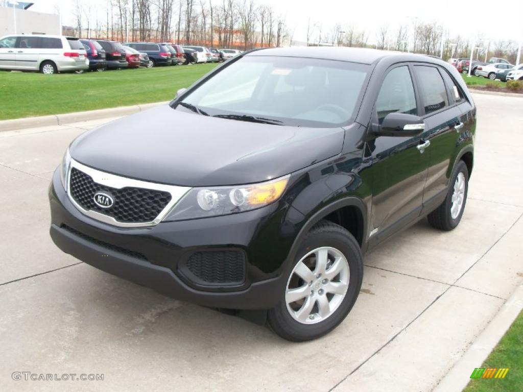 2011 Sorento LX AWD - Ebony Black / Black photo #8