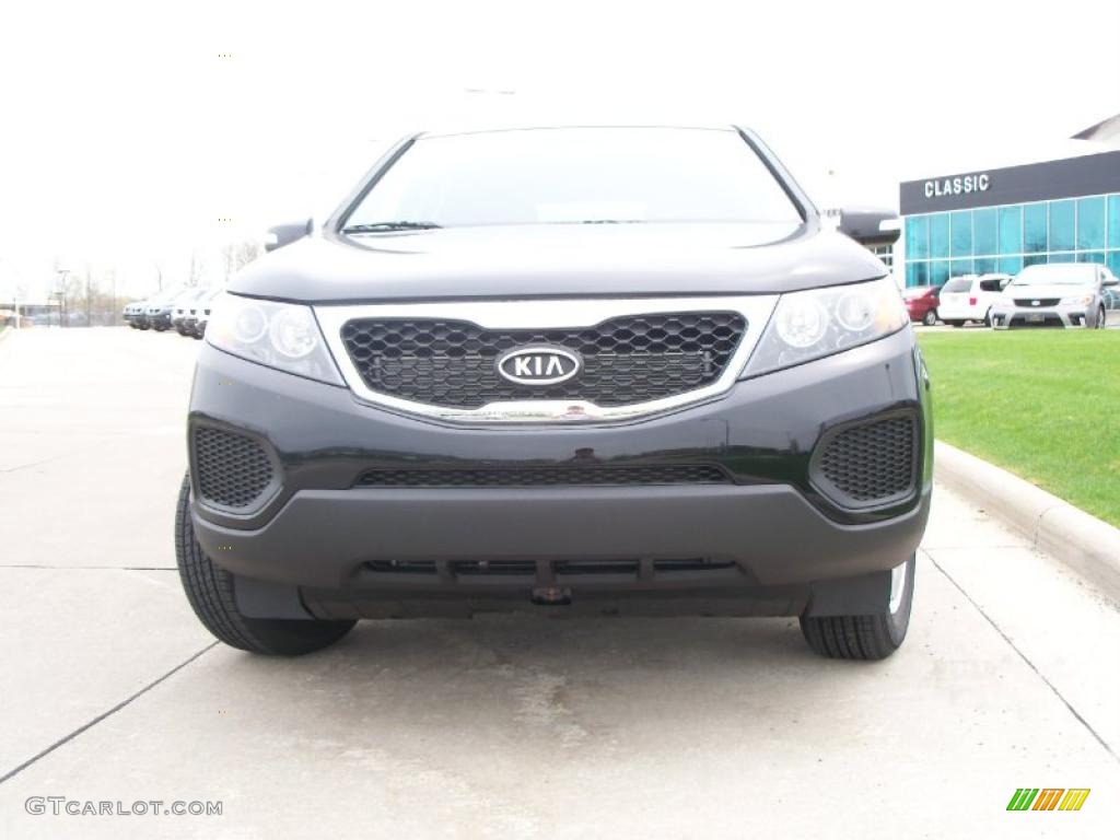 2011 Sorento LX AWD - Ebony Black / Black photo #9