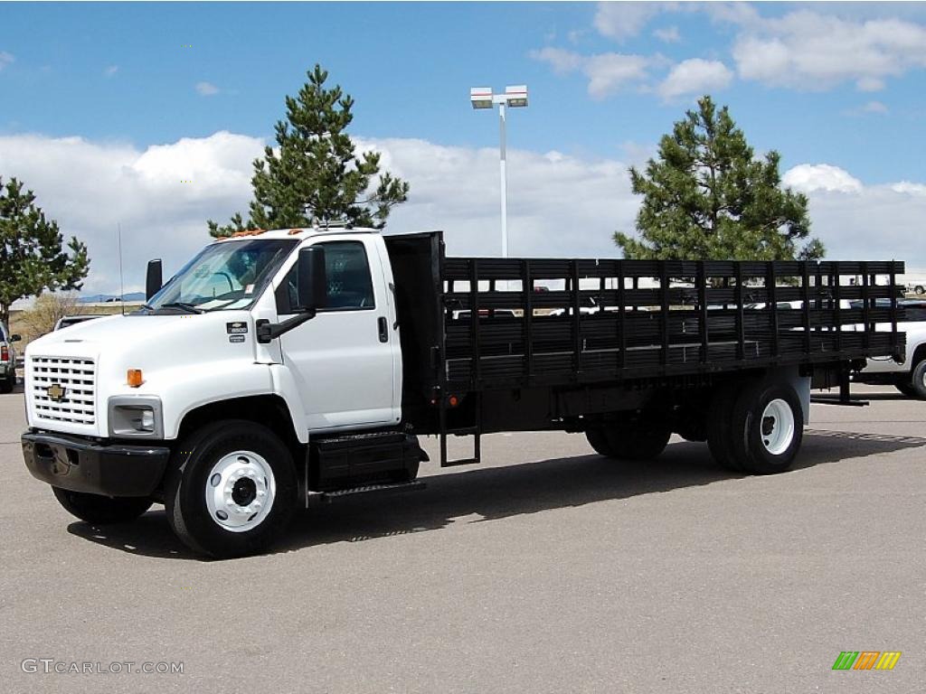 White 2005 Chevrolet C Series Kodiak C8500 Stake Truck Exterior Photo #48751752