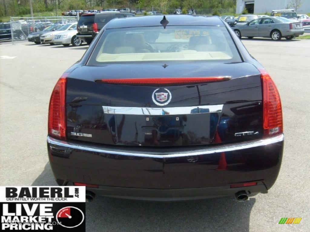 2009 CTS 4 AWD Sedan - Black Cherry / Cashmere/Cocoa photo #5