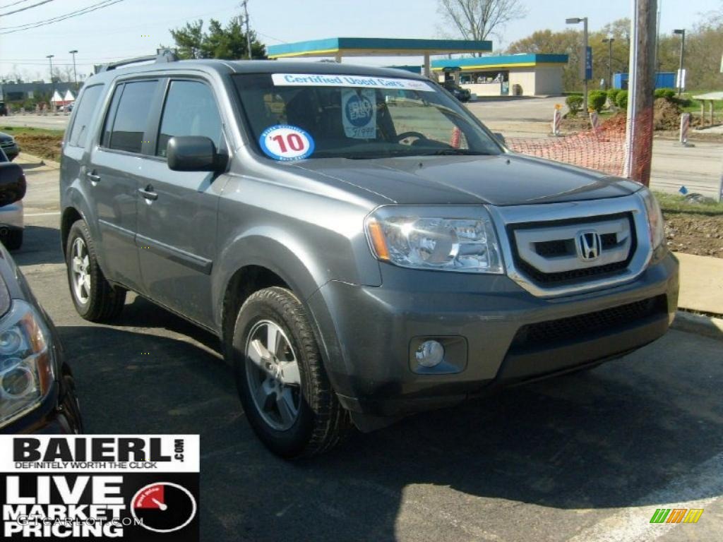 2010 Pilot EX-L 4WD - Polished Metal Metallic / Gray photo #1