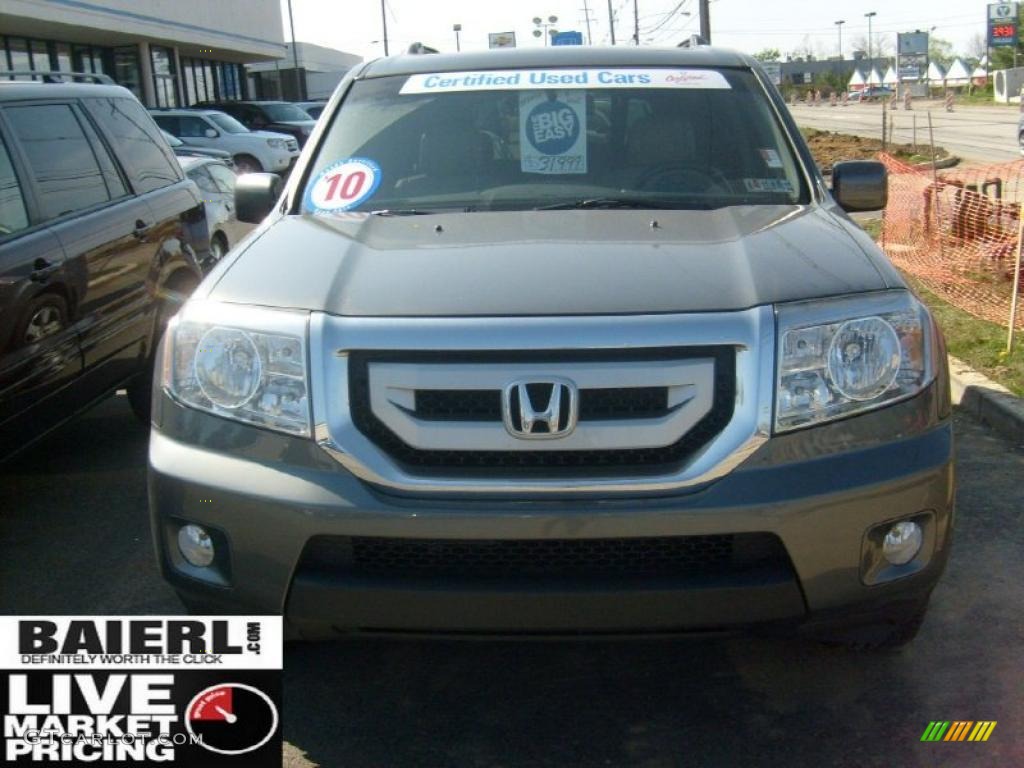 2010 Pilot EX-L 4WD - Polished Metal Metallic / Gray photo #2