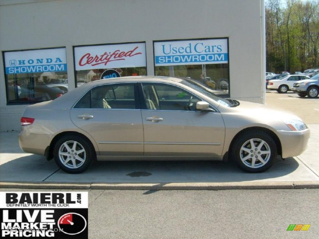 2003 Accord EX V6 Sedan - Desert Mist Metallic / Ivory photo #7