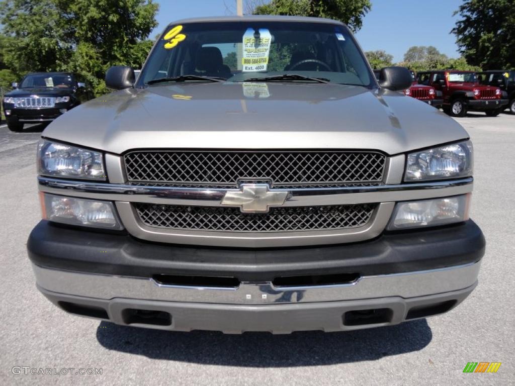 2003 Silverado 1500 LS Extended Cab 4x4 - Light Pewter Metallic / Medium Gray photo #16