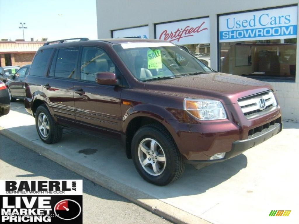 2008 Pilot Special Edition 4WD - Dark Cherry Pearl / Gray photo #1