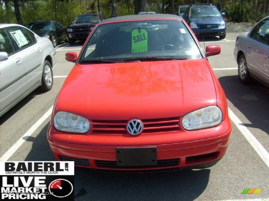 2000 Cabrio GL - Tornado Red / Black photo #2