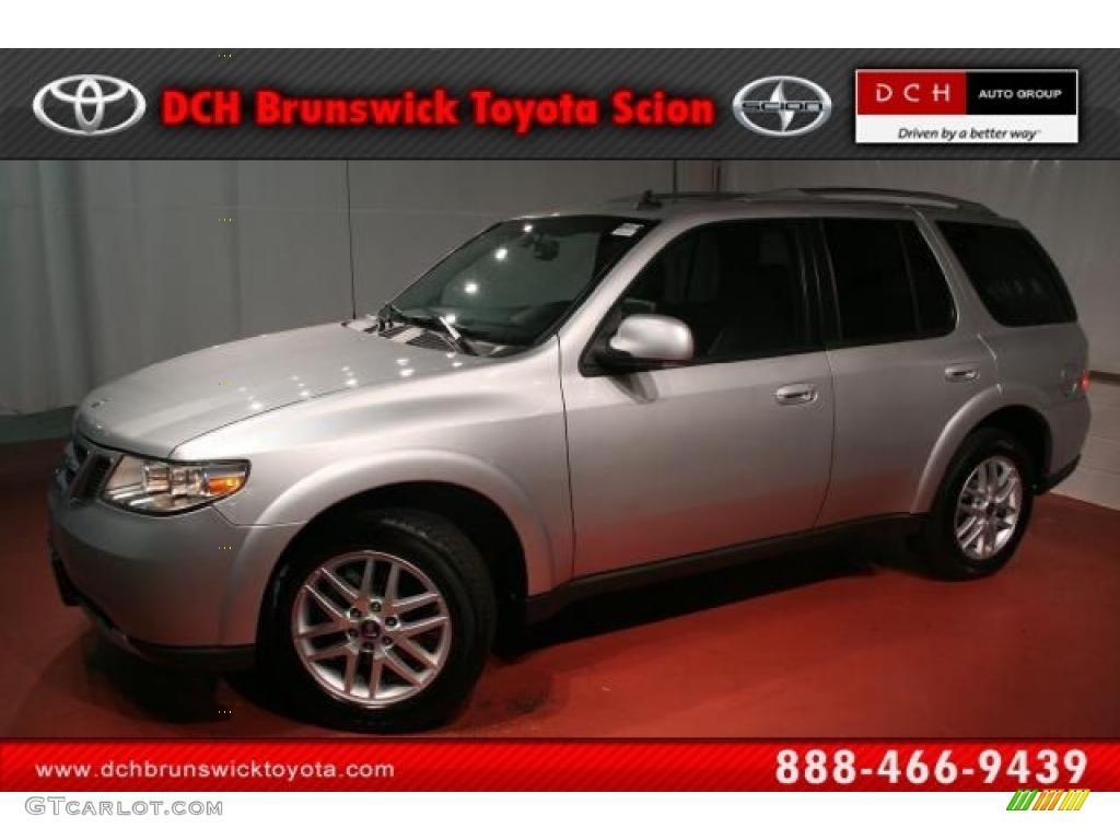 2009 9-7X 4.2i AWD - Diamond Silver Metallic / Carbon Black photo #1