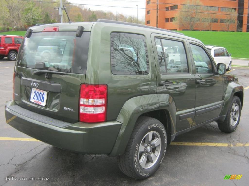 2008 Liberty Sport 4x4 - Jeep Green Metallic / Pastel Slate Gray photo #2