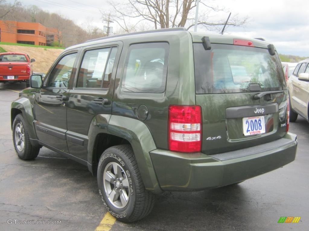 2008 Liberty Sport 4x4 - Jeep Green Metallic / Pastel Slate Gray photo #15