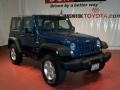2009 Deep Water Blue Pearl Coat Jeep Wrangler X 4x4  photo #3