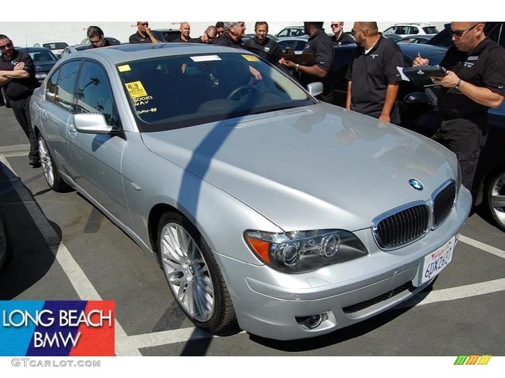 2008 7 Series 750i Sedan - Titanium Silver Metallic / Black photo #1