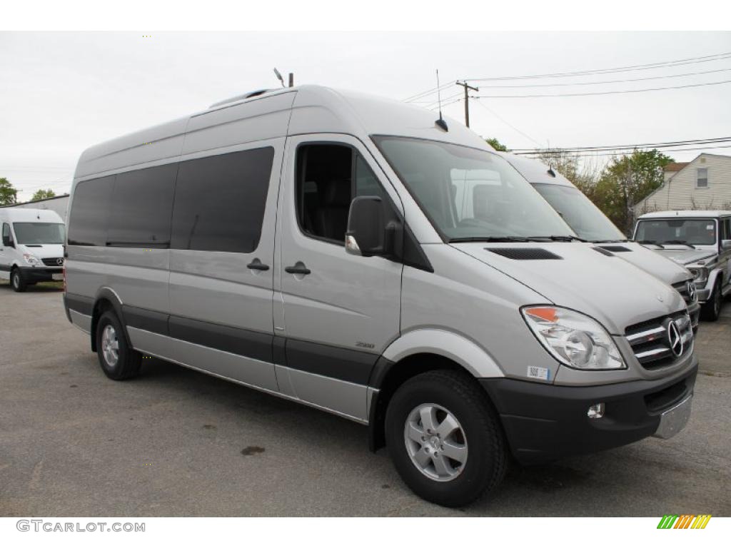 Brilliant Silver Metallic 2011 Mercedes-Benz Sprinter 2500 High Roof Passenger Van Exterior Photo #48775977