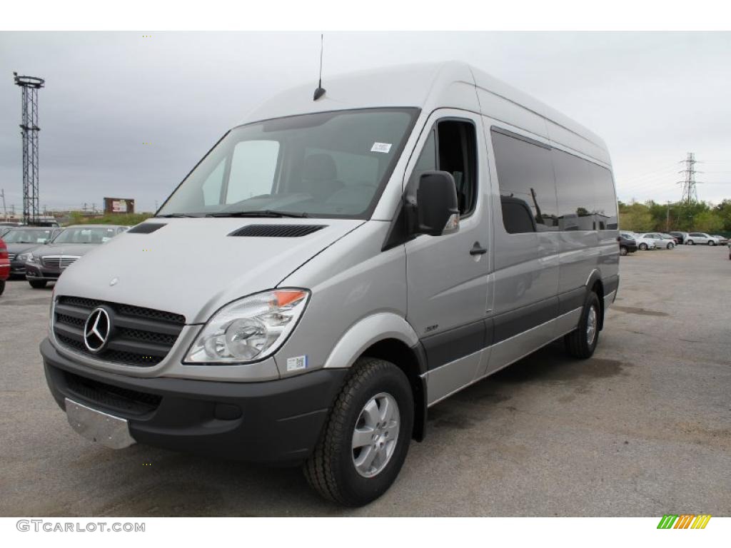 Brilliant Silver Metallic 2011 Mercedes-Benz Sprinter 2500 High Roof Passenger Van Exterior Photo #48776136