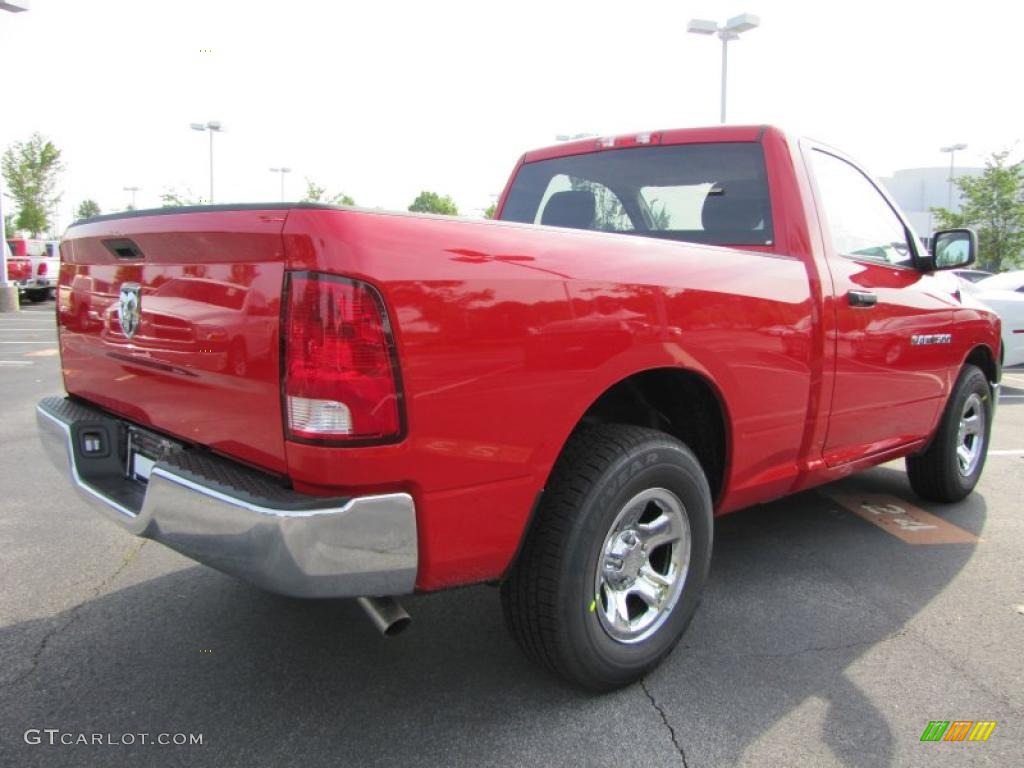 2011 Ram 1500 ST Regular Cab - Flame Red / Dark Slate Gray/Medium Graystone photo #3