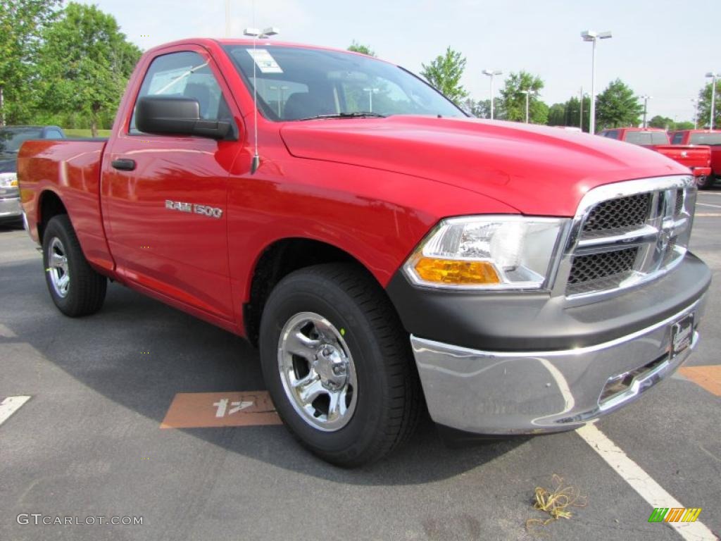 2011 Ram 1500 ST Regular Cab - Flame Red / Dark Slate Gray/Medium Graystone photo #4