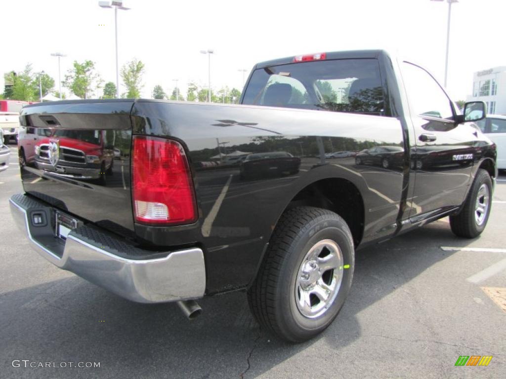 2011 Ram 1500 ST Regular Cab - Brilliant Black Crystal Pearl / Dark Slate Gray/Medium Graystone photo #3