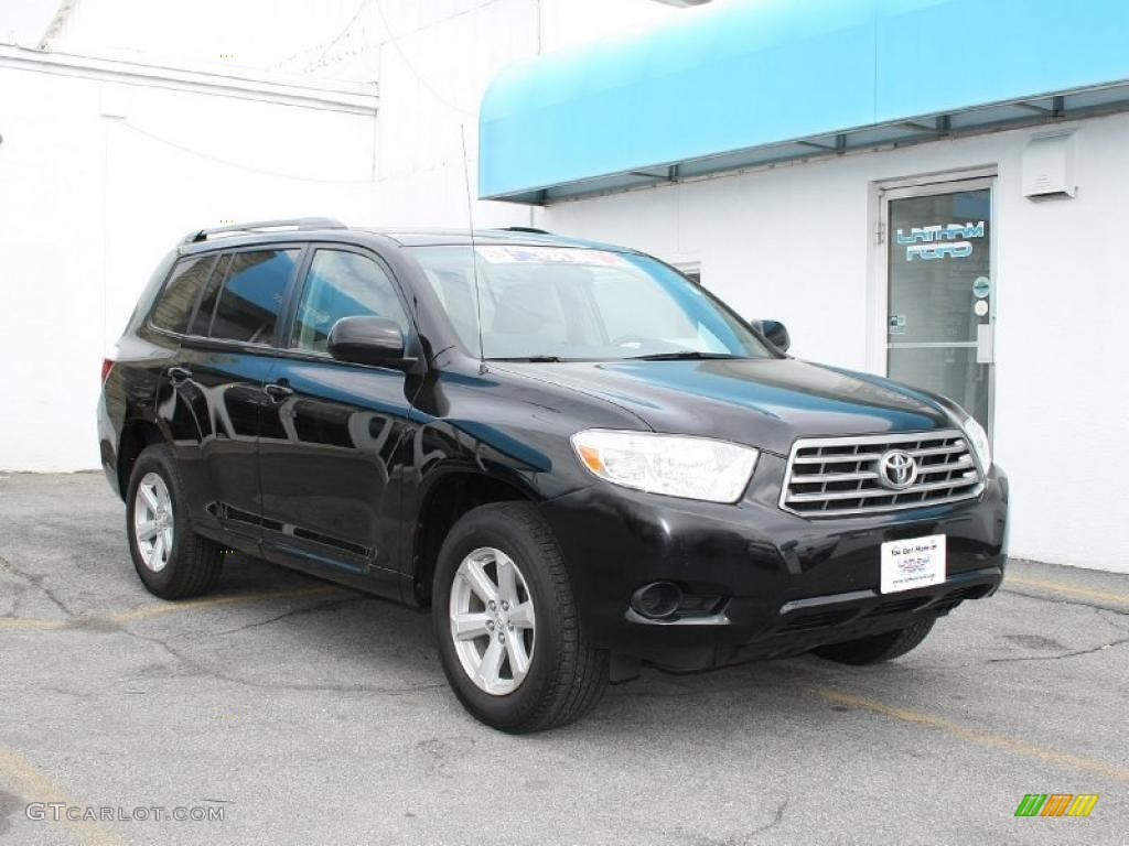 2008 Highlander 4WD - Black / Ash Gray photo #1