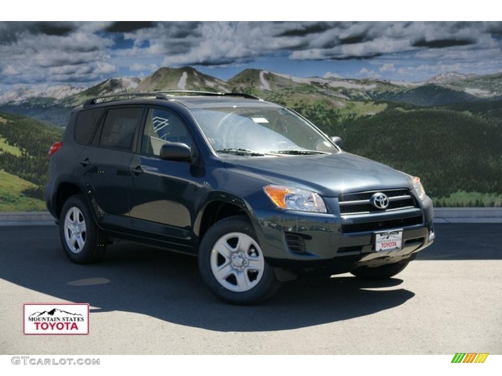 2011 RAV4 I4 4WD - Black Forest Metallic / Sand Beige photo #1