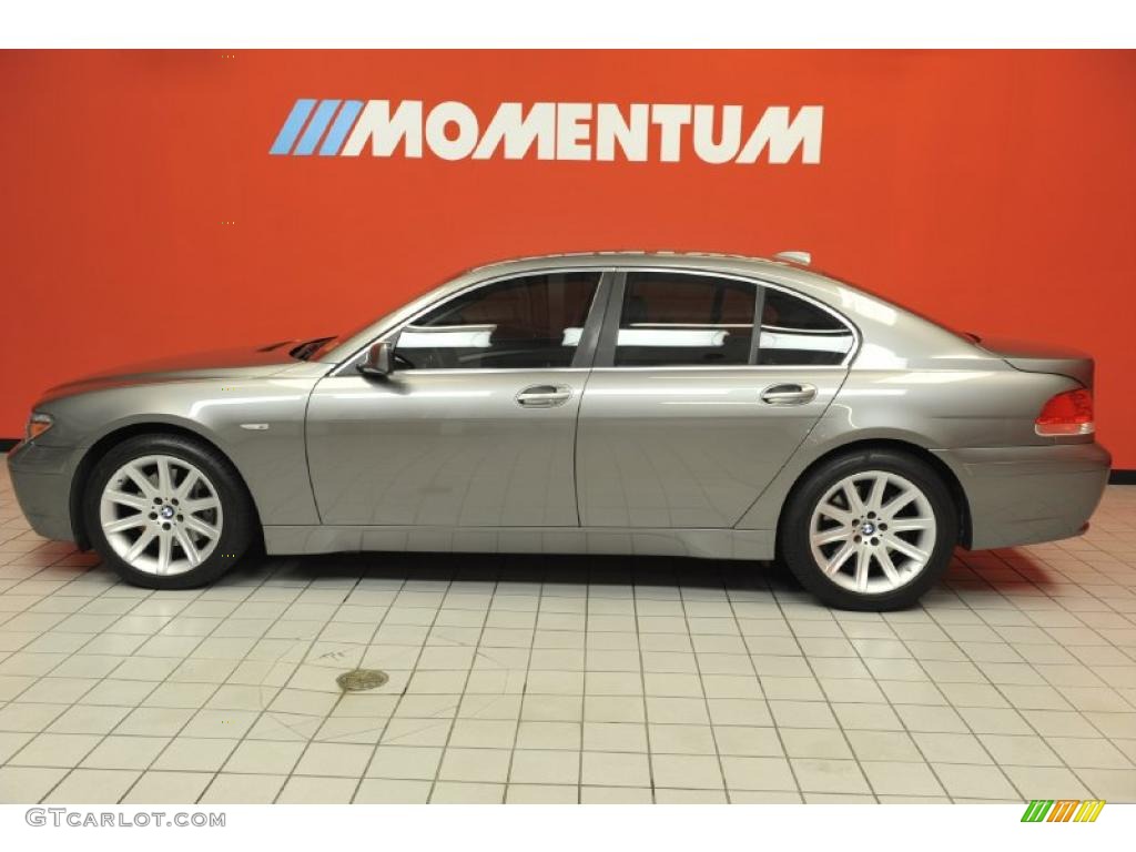 2004 7 Series 745i Sedan - Sterling Grey Metallic / Basalt Grey/Flannel Grey photo #19