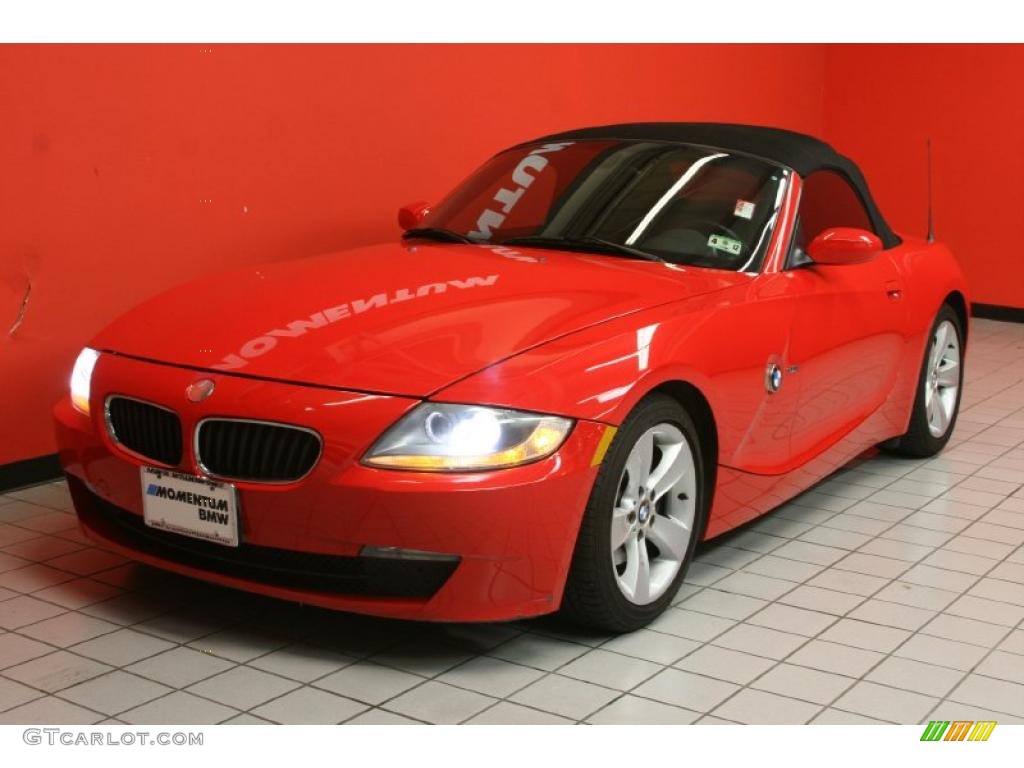 2006 Z4 3.0i Roadster - Bright Red / Black photo #2