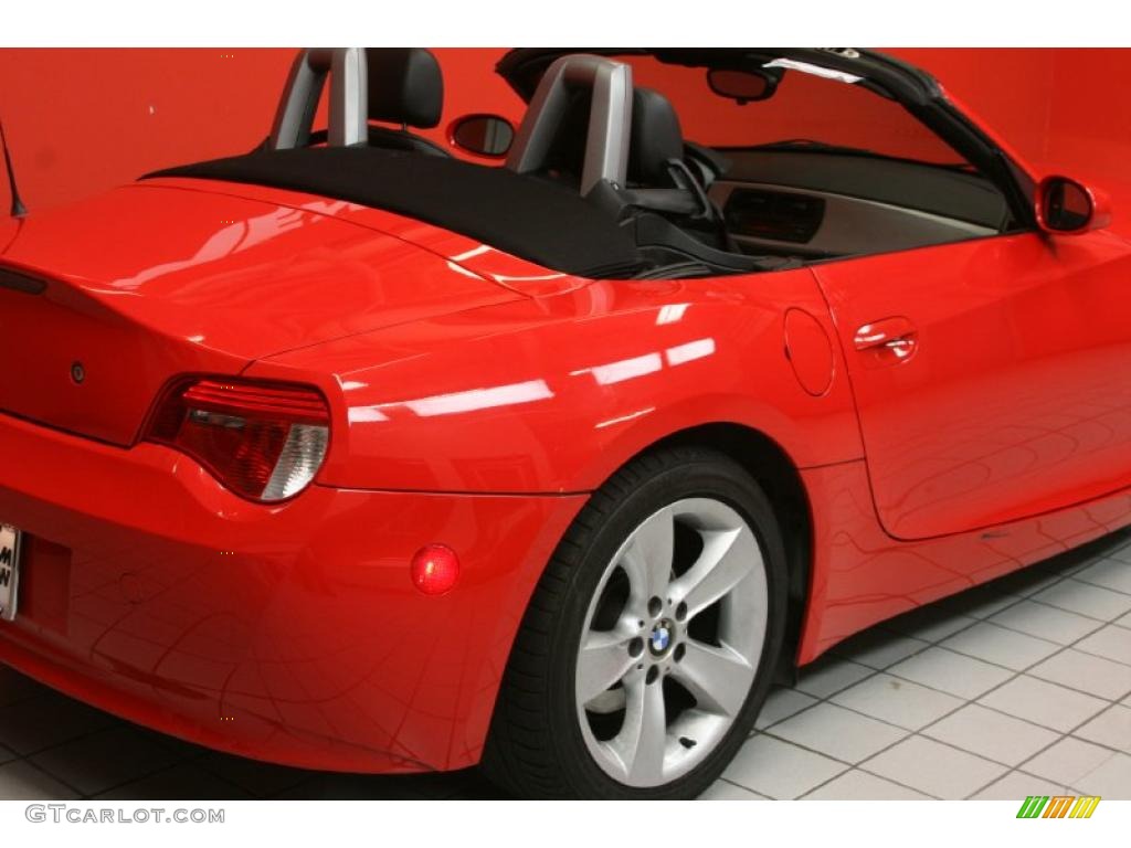 2006 Z4 3.0i Roadster - Bright Red / Black photo #3
