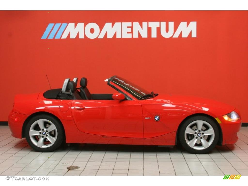 2006 Z4 3.0i Roadster - Bright Red / Black photo #4
