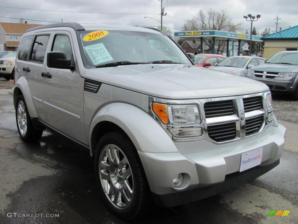 2008 Nitro SLT 4x4 - Bright Silver Metallic / Dark Slate Gray/Light Slate Gray photo #21