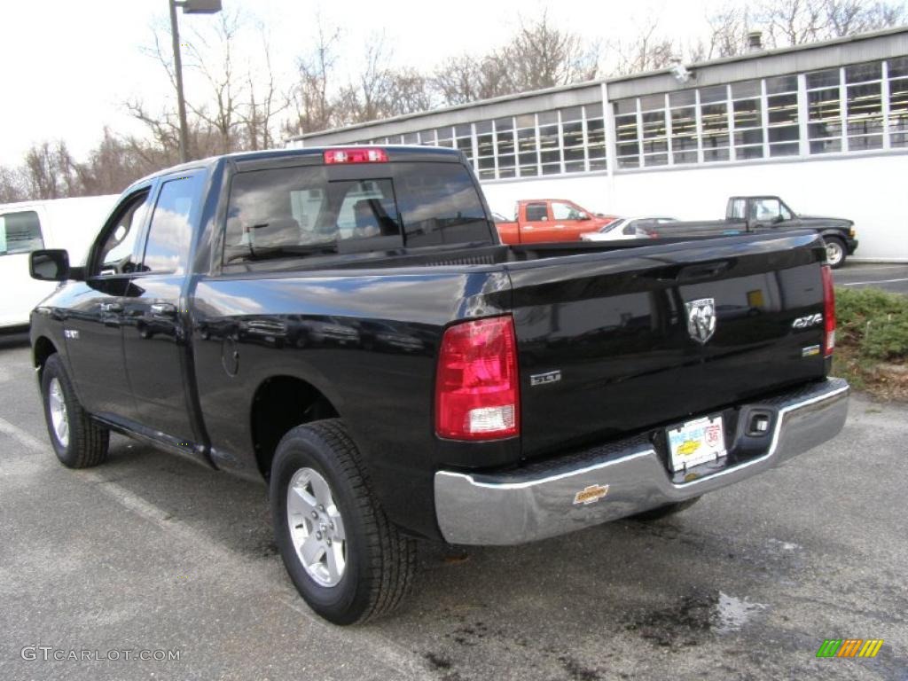 2010 Ram 1500 SLT Quad Cab 4x4 - Brilliant Black Crystal Pearl / Dark Slate/Medium Graystone photo #5