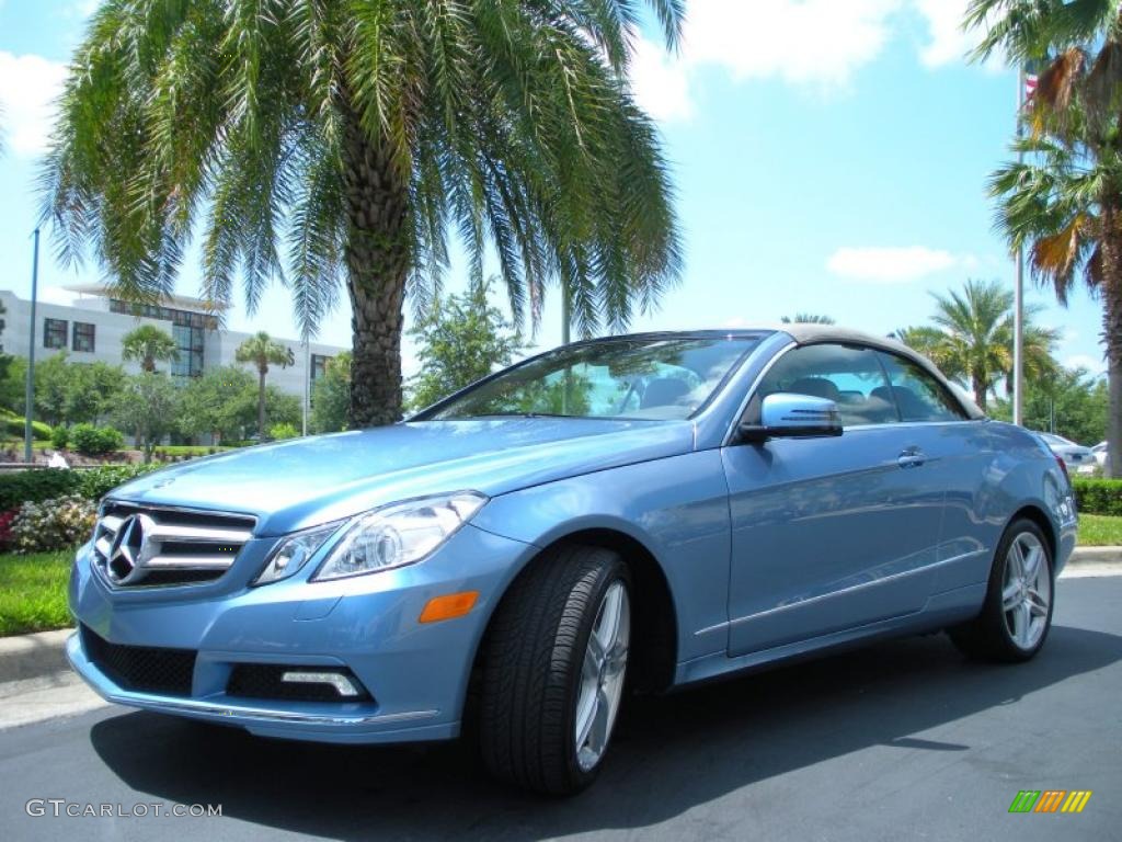 Quartz Blue Metallic 2011 Mercedes-Benz E 350 Cabriolet Exterior Photo #48785548