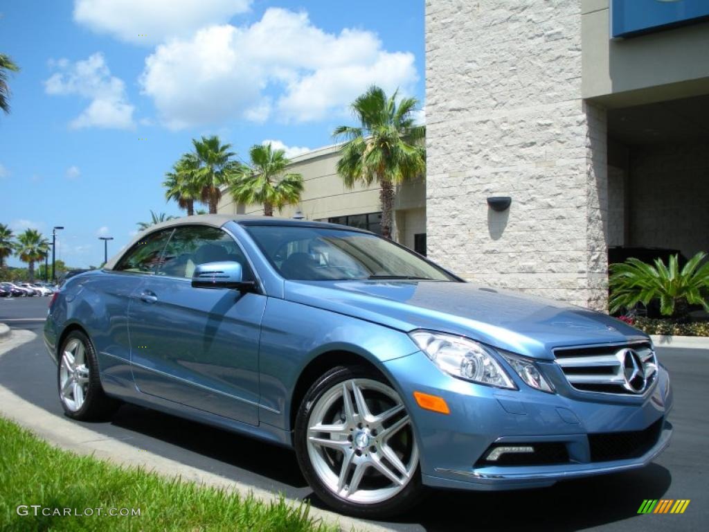 Quartz Blue Metallic 2011 Mercedes-Benz E 350 Cabriolet Exterior Photo #48785584