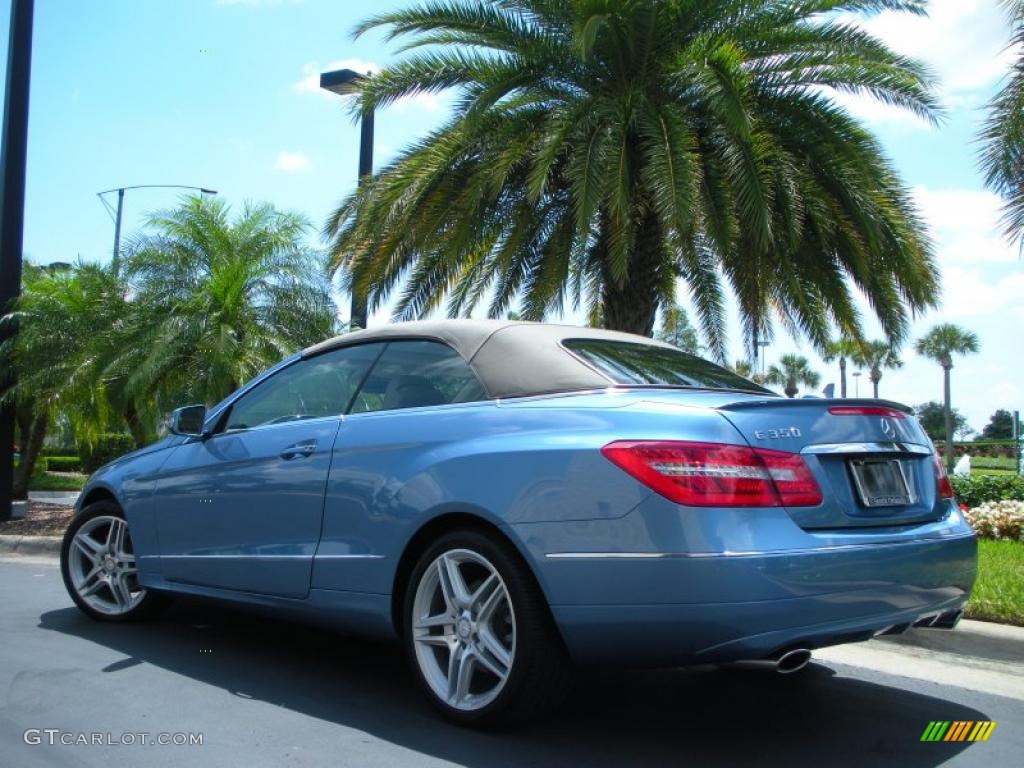 Quartz Blue Metallic 2011 Mercedes-Benz E 350 Cabriolet Exterior Photo #48785647