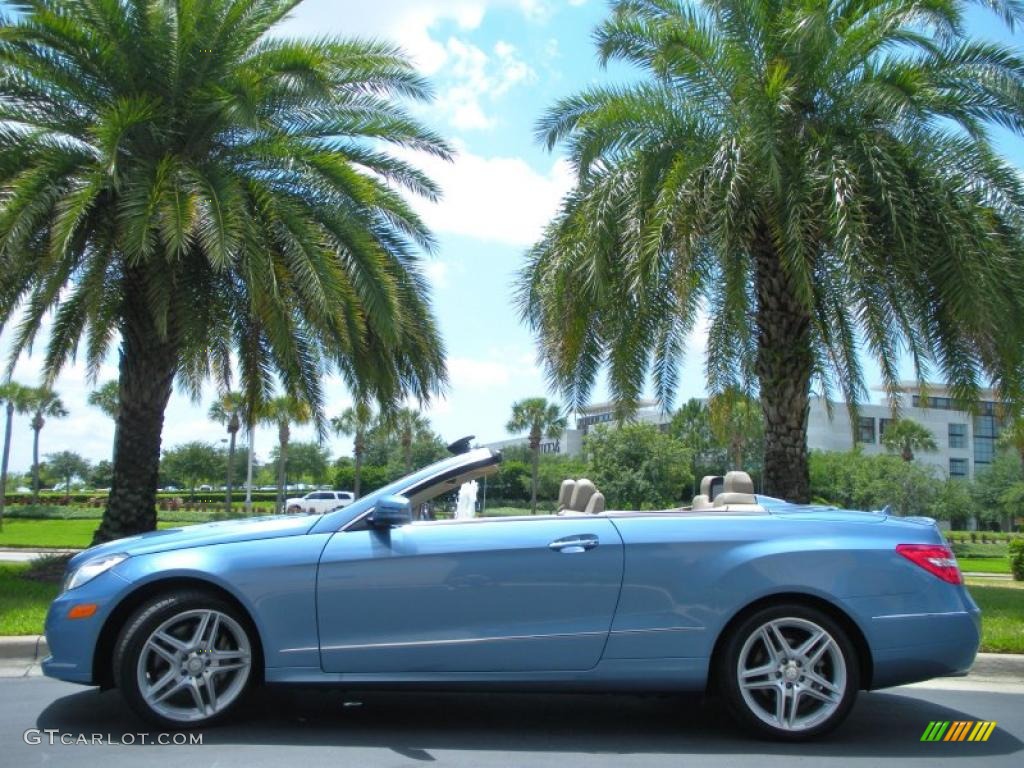 Quartz Blue Metallic 2011 Mercedes-Benz E 350 Cabriolet Exterior Photo #48785743