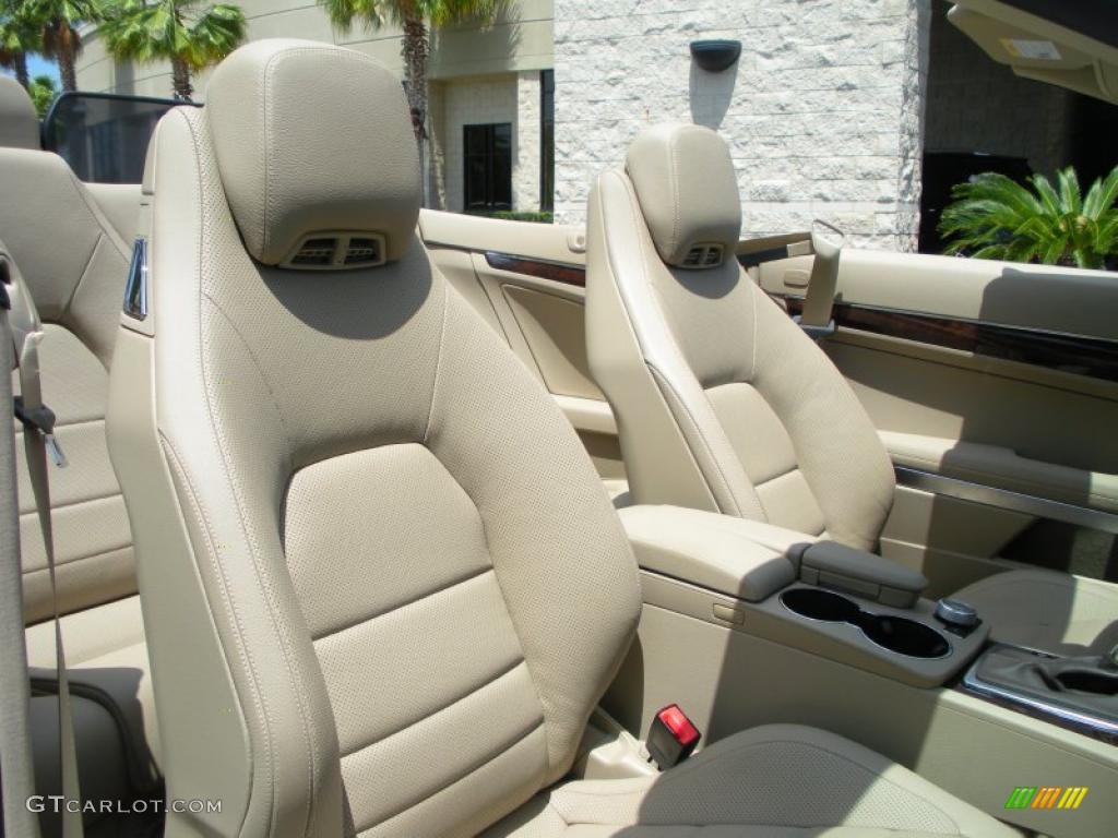 Almond/Mocha Interior 2011 Mercedes-Benz E 350 Cabriolet Photo #48785851
