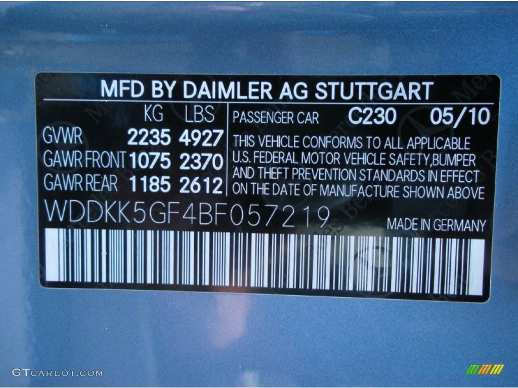 2011 E Color Code 230 for Quartz Blue Metallic Photo #48786011