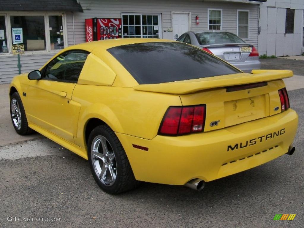 1999 Mustang GT Coupe - Chrome Yellow / Dark Charcoal photo #5