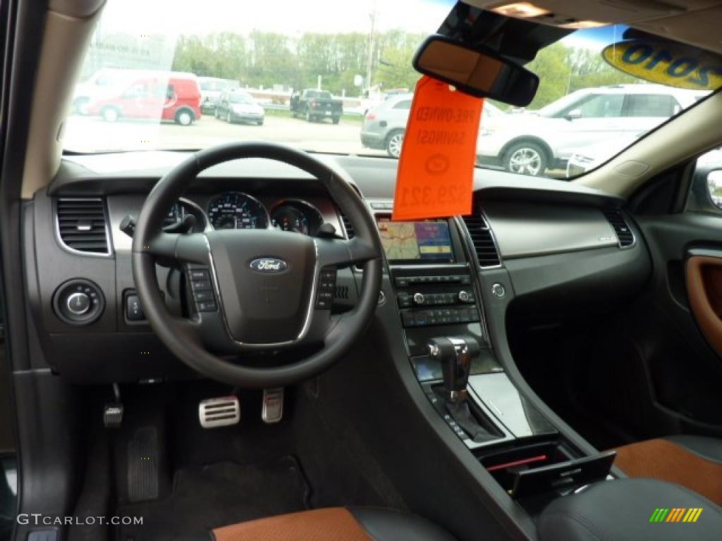 2010 Taurus SHO AWD - Atlantis Green Metallic / Charcoal Black/Umber Brown photo #14