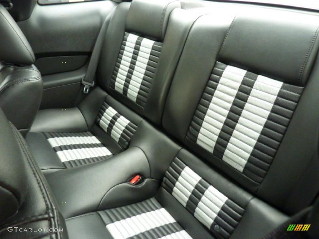 Charcoal Black/White Interior 2010 Ford Mustang Shelby GT500 Coupe Photo #48787267