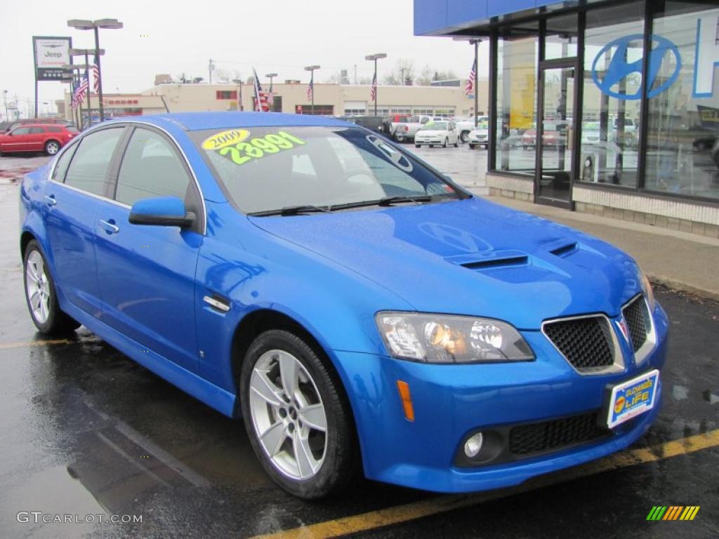 2009 G8 GT - Stryker Blue Metallic / Onyx photo #22