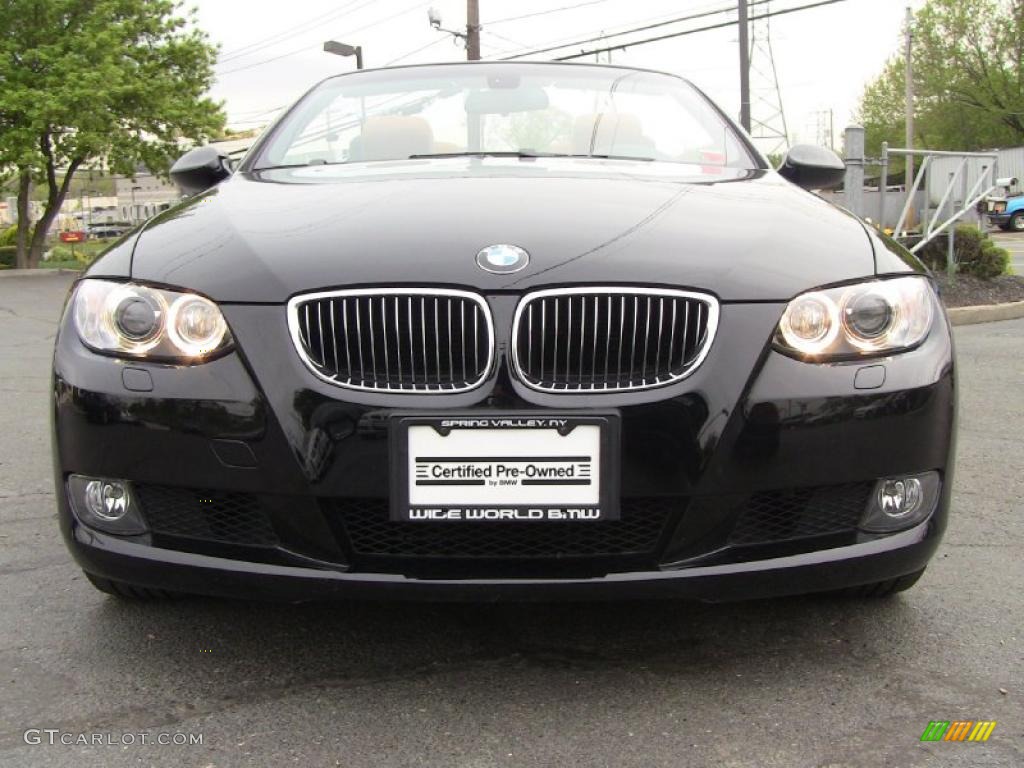 2008 3 Series 328i Convertible - Jet Black / Saddle Brown/Black photo #2
