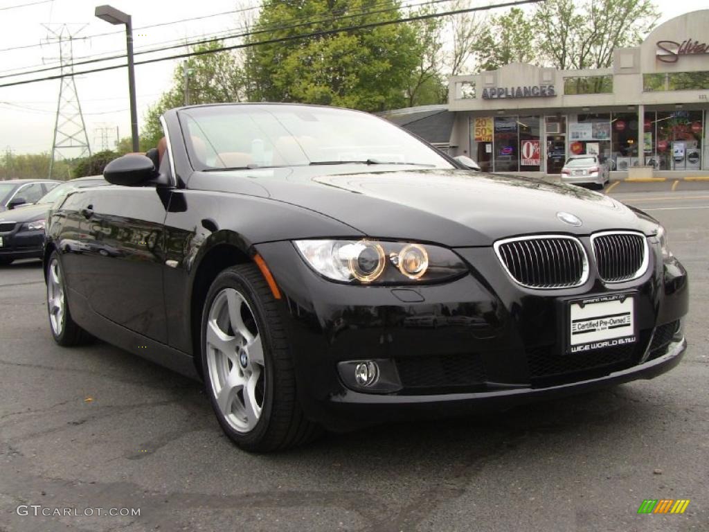 2008 3 Series 328i Convertible - Jet Black / Saddle Brown/Black photo #3