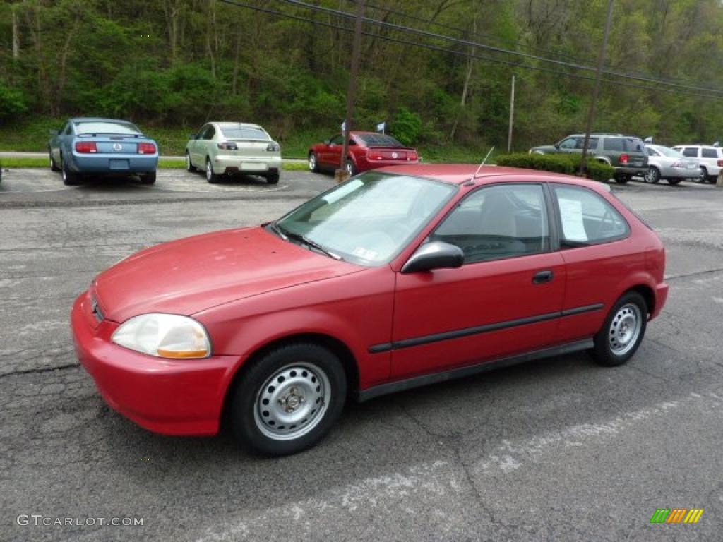 1997 Civic CX Hatchback - Milano Red / Gray photo #5